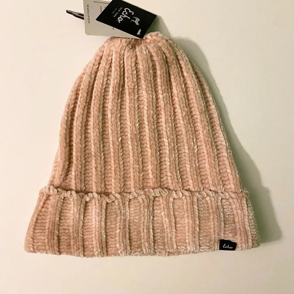 Echo New York Womans Ribbed Pom Pom  Hat Winter Polyester Hat With Tags - Picture 8 of 8